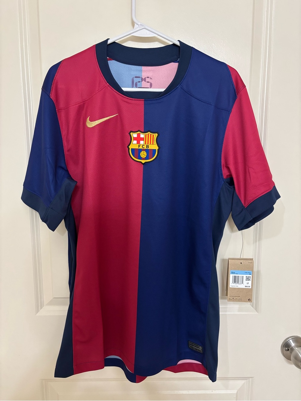 Nike Barcelona 2024/25 Home Soccer Jersey Size M FN8797-455